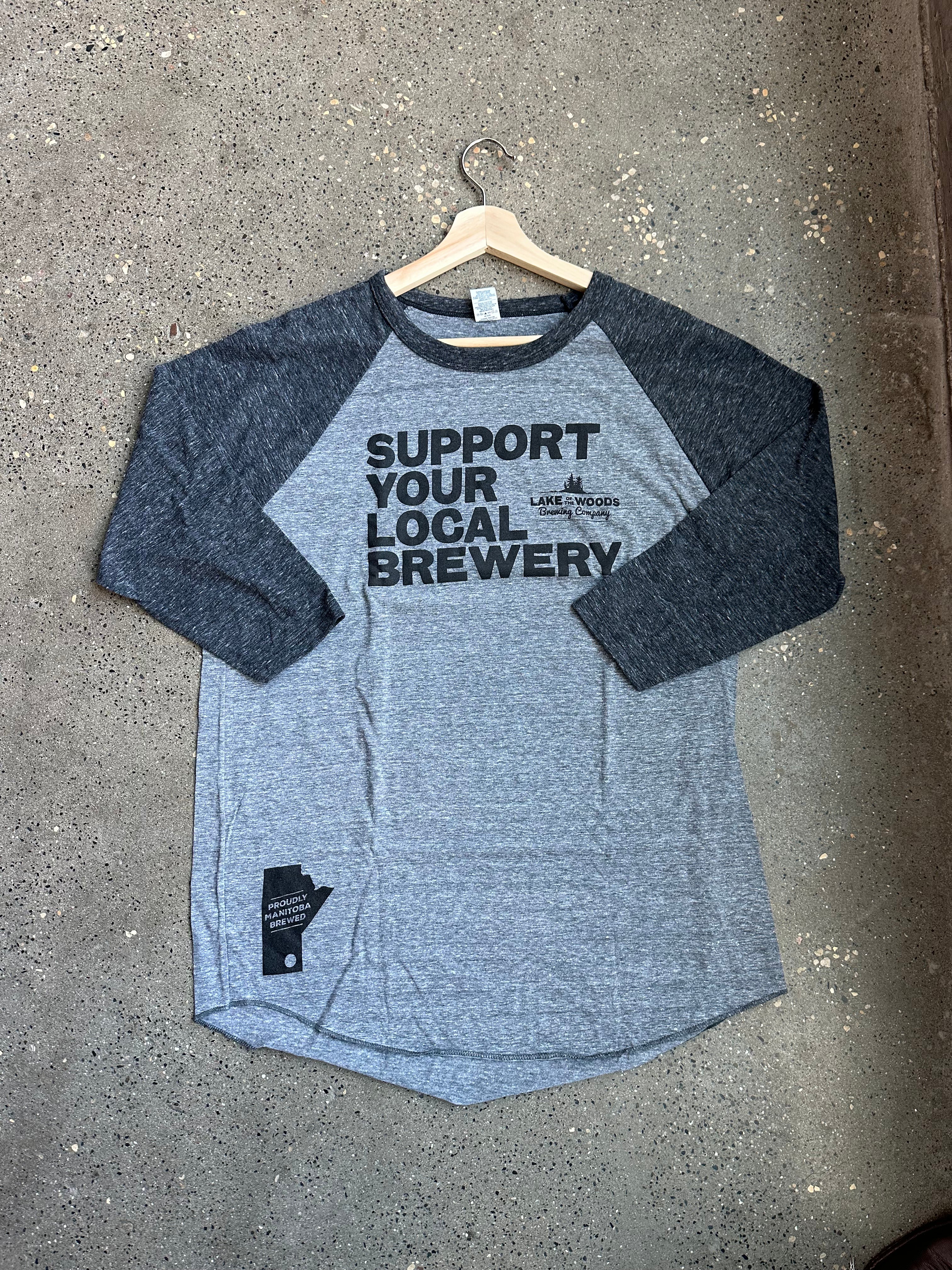 Support Your Local Brewery Baseball Tee